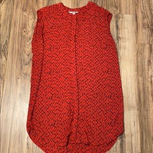 BB Dokota Red Button Down Shirt Dress